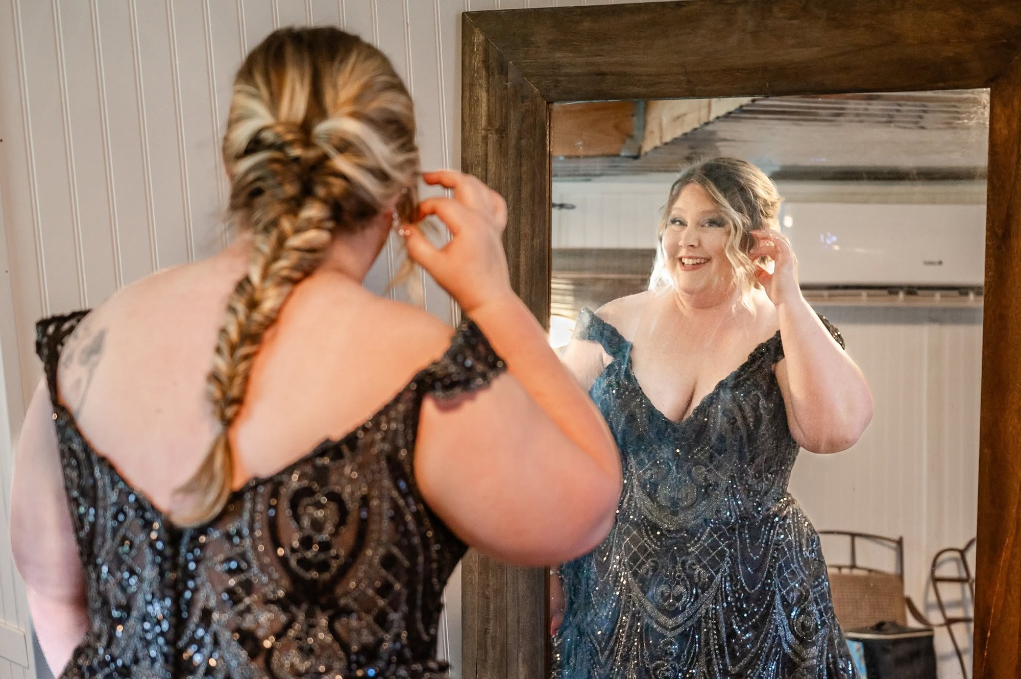 Bride getting ready